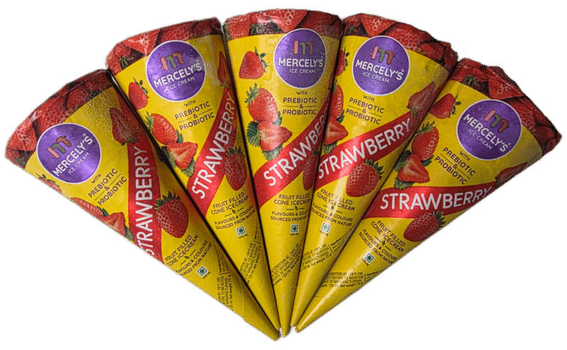 Fruit Filled Cone Strawberry (16 Nos)